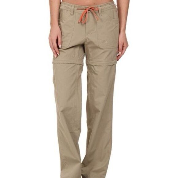 New The North Face Horizon 2 Convertible Hiking Pant Dune Beige Womens Sz 10 - Picture 1 of 7